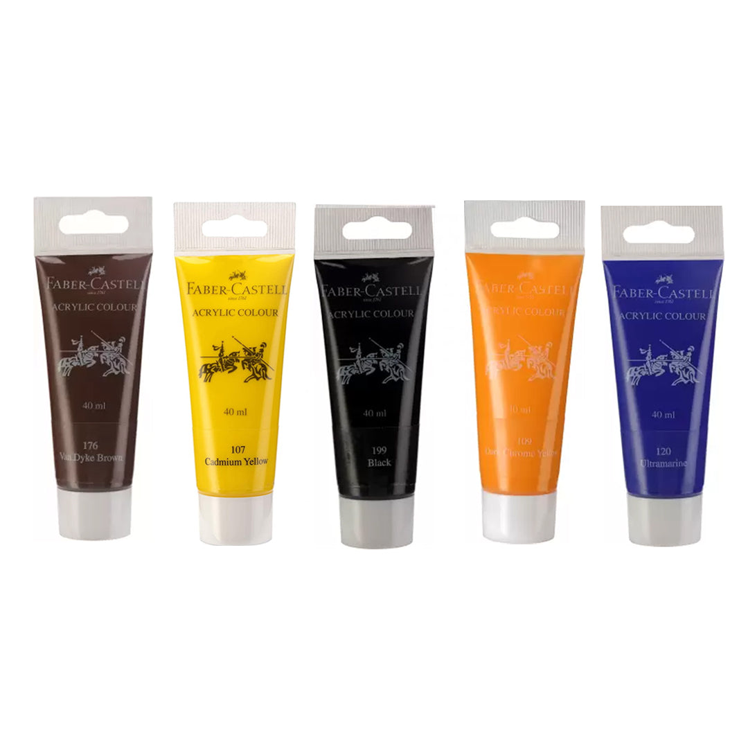 Faber Castell Artist Acrylic Colour Paint 40ml Tube High Pigment Finish