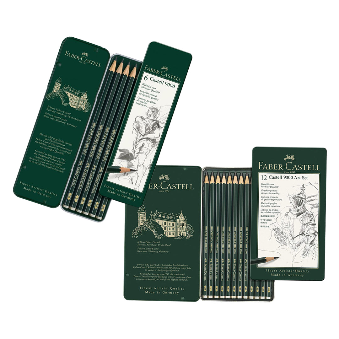 Faber Castell 9000 Professional Graphite Pencil Art Set Tin Pack