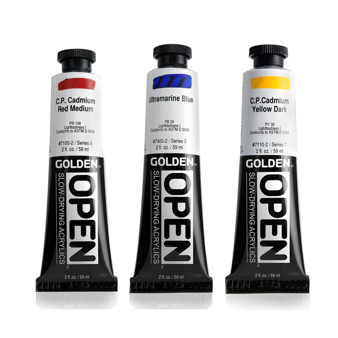 Golden Open Acrylic Colours 59ml Tubes