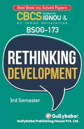 Gullybaba IGNOU 3rd Semester CBCS BA Honours (Latest Edition) BSOG-173 Rethinking Development in English - Retail Maharaj