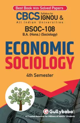 Gullybaba IGNOU BA (Honours) 4th Sem BSOC-108 Economic Sociology in English - Retail Maharaj