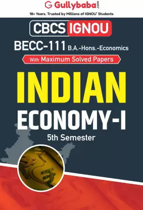 Gullybaba IGNOU 5th Semester CBCS BA Honours (Latest Edition) BECC-111 Indian Economy-I - Retail Maharaj