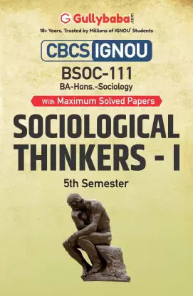 Gullybaba IGNOU 5th Semester CBCS BA Honours (Latest Edition) BSOC-111 Sociological Thinkers-I in English - Retail Maharaj