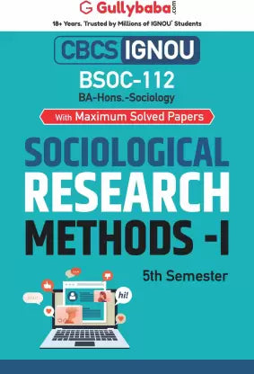 Gullybaba IGNOU 5th Semester CBCS BA Honours (Latest Edition) BSOC-112 Sociological Research Methods-I in English - Retail Maharaj