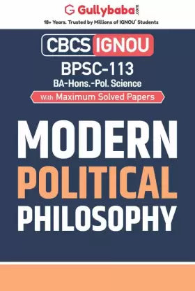 Gullybaba IGNOU BA (Honours) 6th Sem BPSC-113 Modern Political Philosophy in English - Retail Maharaj