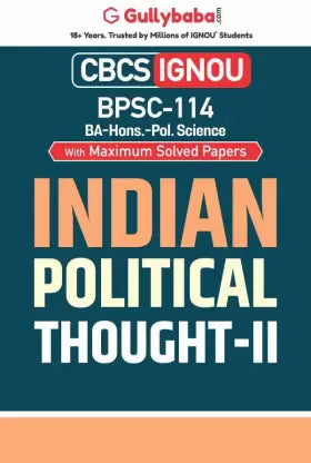 Gullybaba IGNOU BA (Honours) 6th Sem BPSC-114 Indian Political Thought-II in English - Retail Maharaj