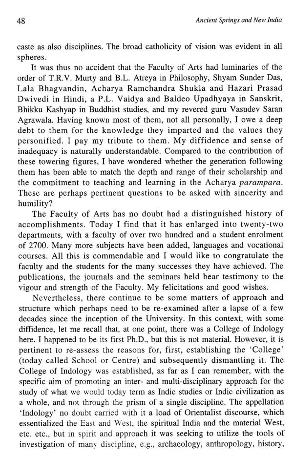 Ancient Springs and New India (Convocation Addresses and Tributes) - Retail Maharaj