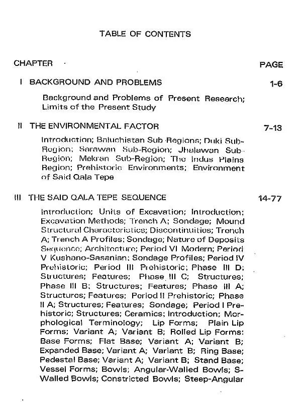 Prehistoric Baluchistan: With Excavation Report on Said Qala Tepe - Retail Maharaj