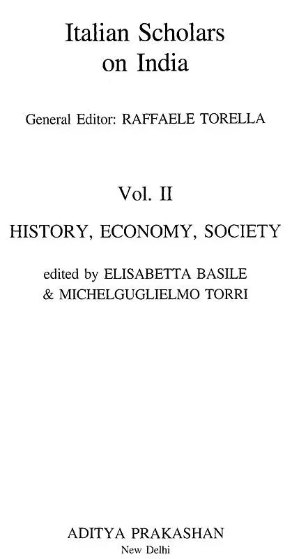 Italian Scholars on India Vol. 2 (History, Economy, Society) - Retail Maharaj