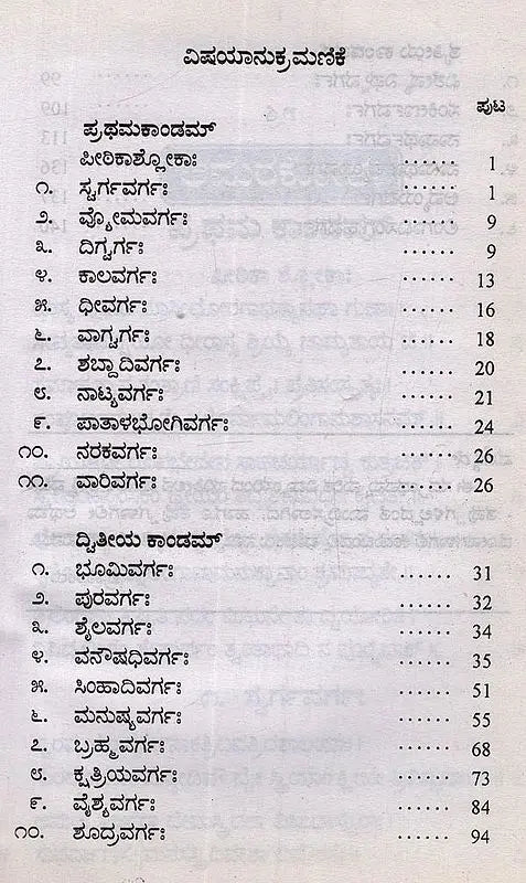 ಅಮರಕೋಶ: ತ್ರಿಕಾಂಡ- Amarakosha: Trikanda in Kannada