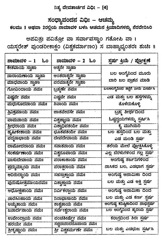 ನಿತ್ಯ ದೇವತಾರ್ಚನ ವಿಧಿಃ- Nitya Devatarchana Vidhihi (Kannada)