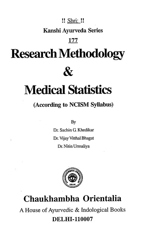 Research Methodology and Medical Statistics According to NCISM Syllabus - Retail Maharaj