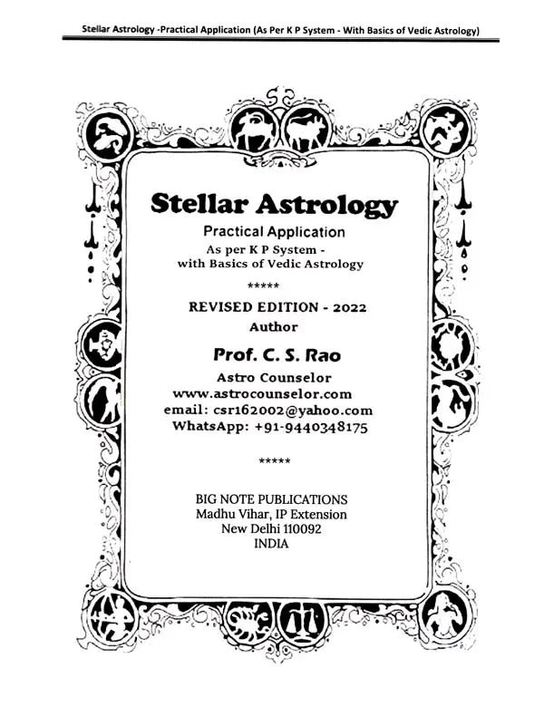 Stellar Astrology: Practical Application- As Per K. P. System- with Basics of Vedic Astrology - Retail Maharaj