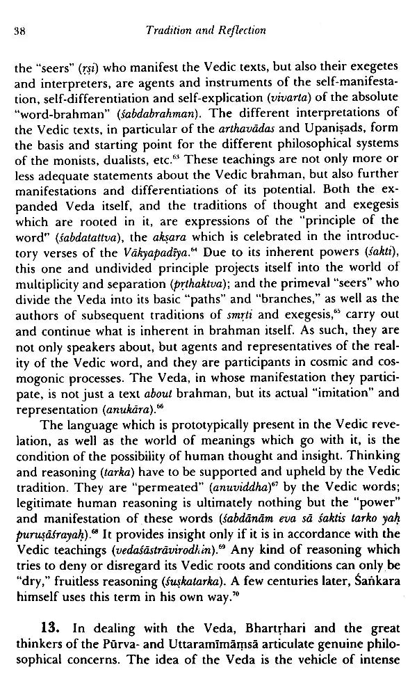 Tradition and Reflection: Explorations in Indian Thought: No. 133 (Sri Garib Dass Oriental S.) - Retail Maharaj