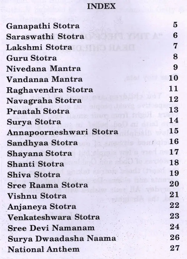 For Daily Chanting- Divine-Stotras for Children (In Roman with Translation)
