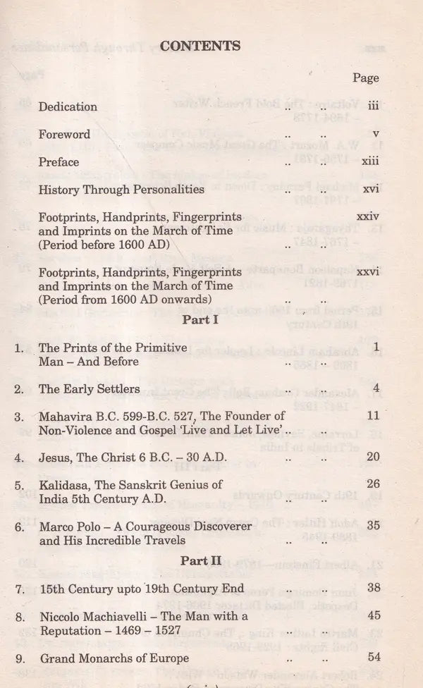 History Through Personalities: Footprints Handprints Fingerprints on the Sands of Time (An Old and Rare Book) - Retail Maharaj