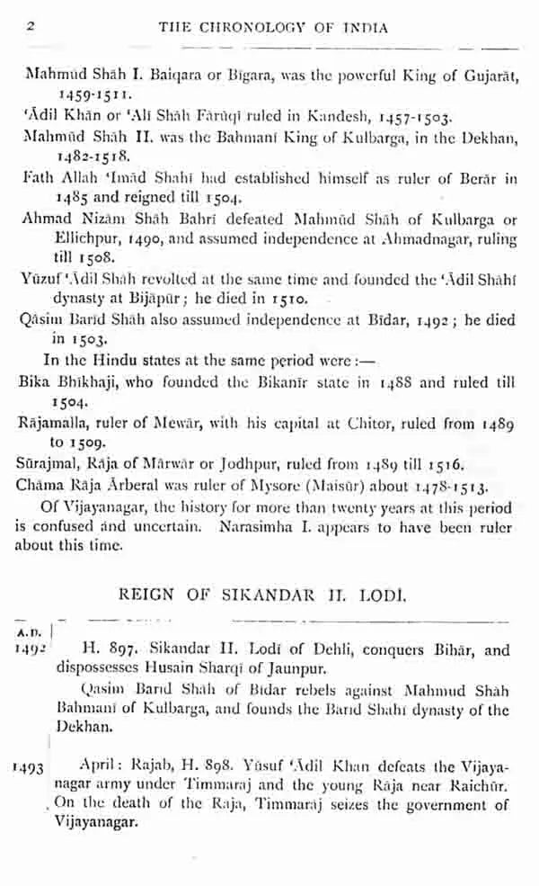 The Chronology of Modern India- For Four Hundred Years from the Close of the Fifteenth Century A.D. 1494-1894 - Retail Maharaj