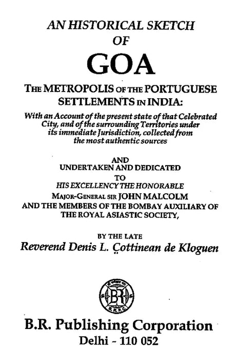 An Historical Sketch of Goa - Retail Maharaj