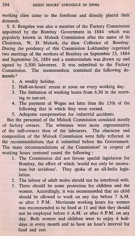 May Day And Eight Hours' Struggle in India- A Political History (An Old and Rare Book)