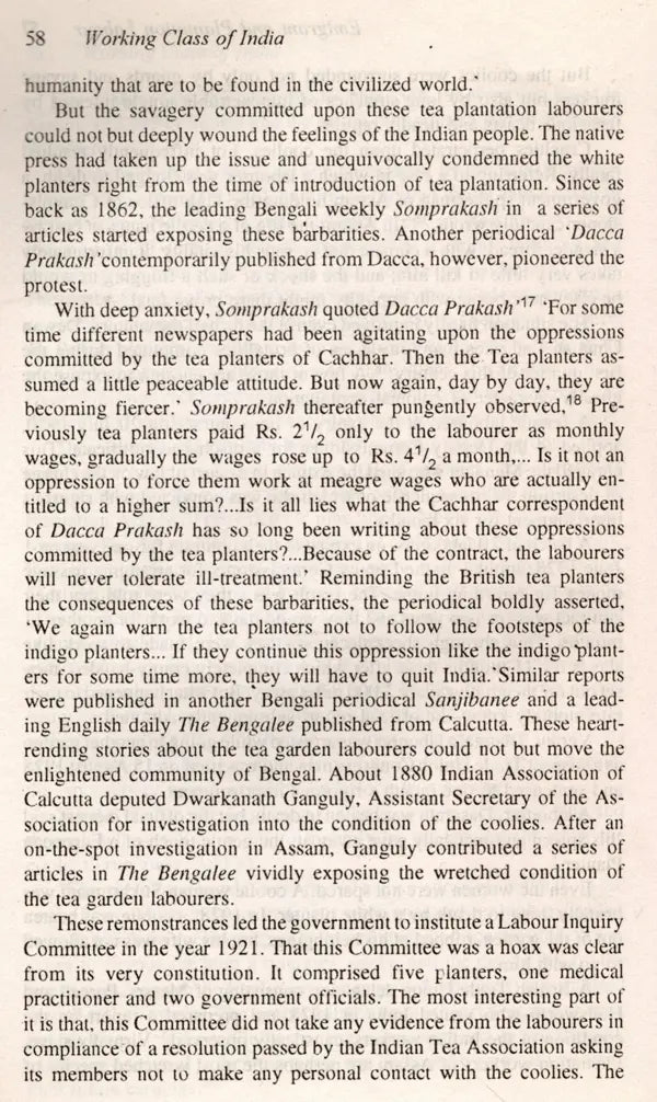 Working Class of India- History of Emergence and Movement 1830-1990 (With an Overview up to 1995) An Old and Rare Book