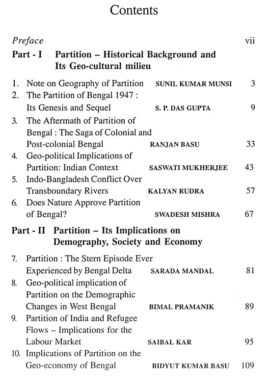 Geo-Political Implications of Partition in West Bengal (Looking Back at Partition of Bengal)