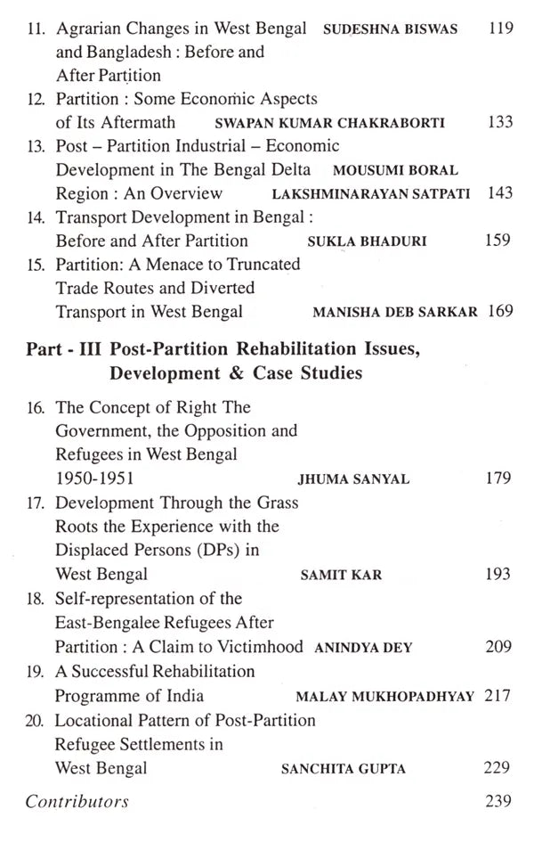 Geo-Political Implications of Partition in West Bengal (Looking Back at Partition of Bengal)
