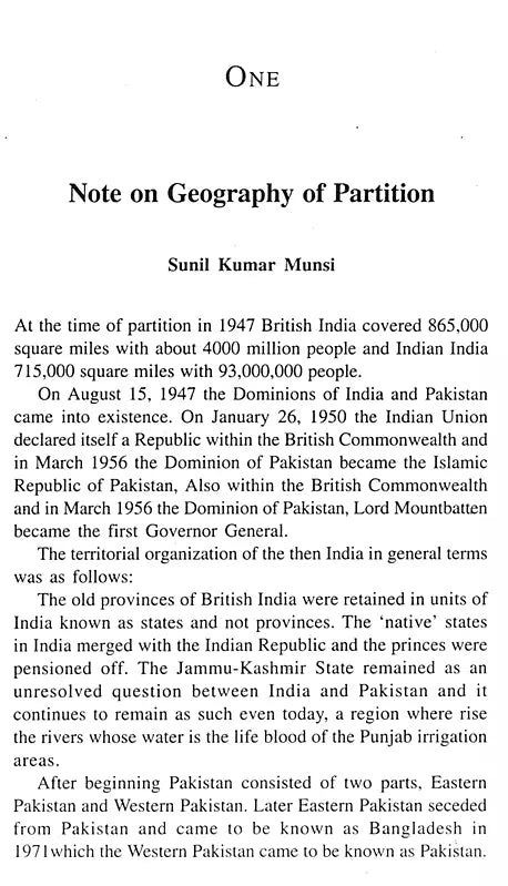 Geo-Political Implications of Partition in West Bengal (Looking Back at Partition of Bengal)