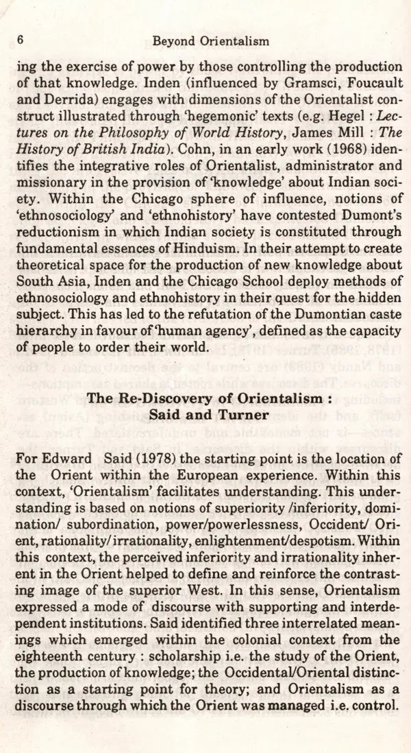 Beyond Orientalism- An Exploration of Some Recent Themes in Indian History and Society (An Old and Rare Book) - Retail Maharaj