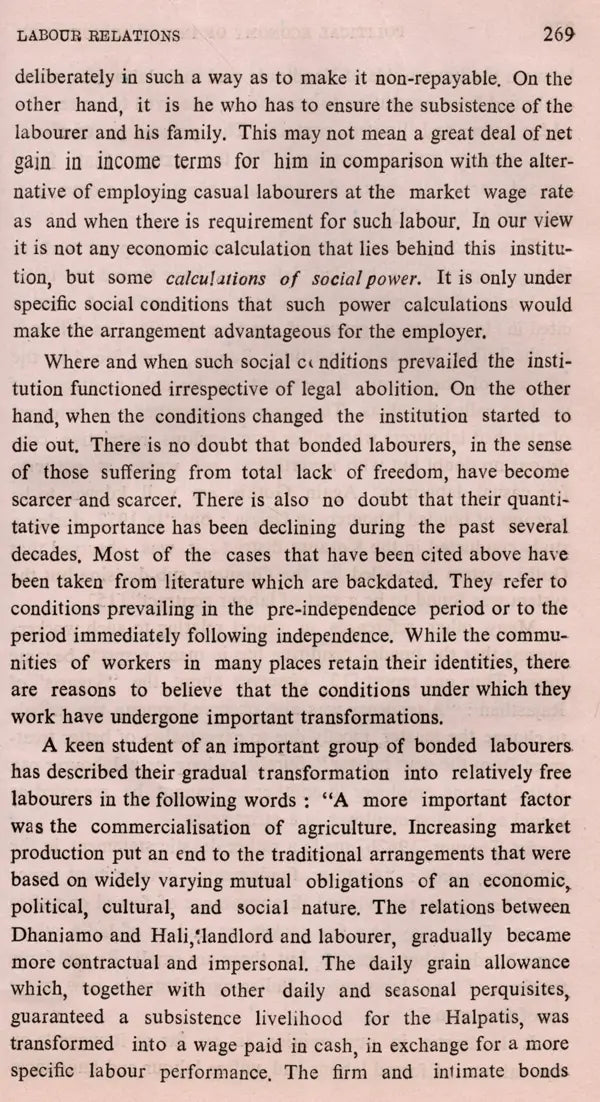 Political Economy of Indian Agriculture (An Old and Rare Book)