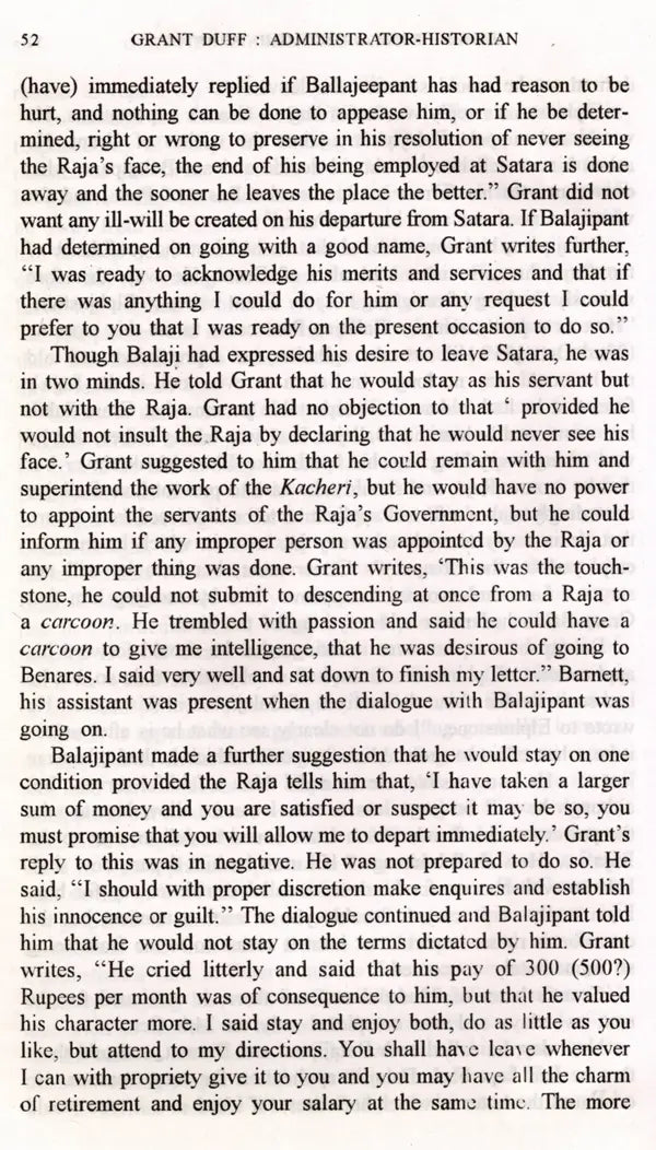 James Cuninghame Grant Duff- Administrator-Historian of the Marathas