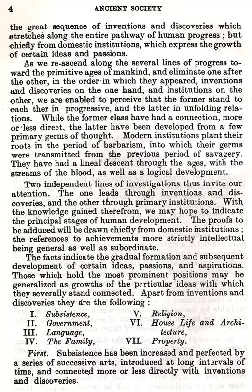 Ancient Society or Researches in the Lines of Human Progress from Savagery through Barbarism to Civilization (An Old and Rare Book) - Retail Maharaj