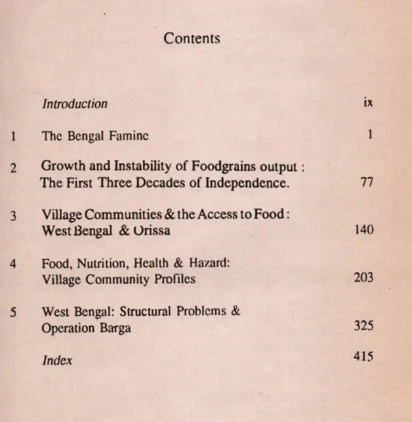 Food Insecurity and the Social Environment (Food Systems and the Human Environment in Eastern India Volume- 1, An Old and Rare Book) - Retail Maharaj