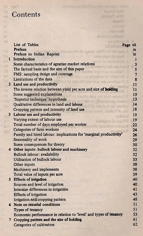 Production Conditions in Indian Agriculture: A Study Based on Farm Management Surveys (University of Cambridge Department of Applied Economics Occasional Paper 33, An Old and Rare Book)
