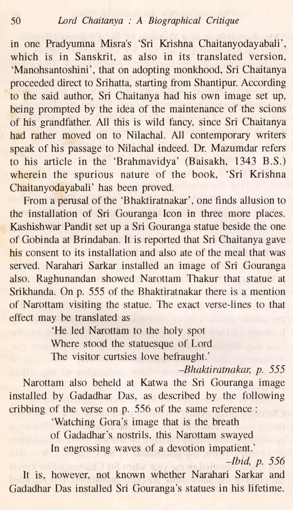 Lord Chaitanya: A Biographical Critique (Set of 3 Volumes) An Old and Rare Book