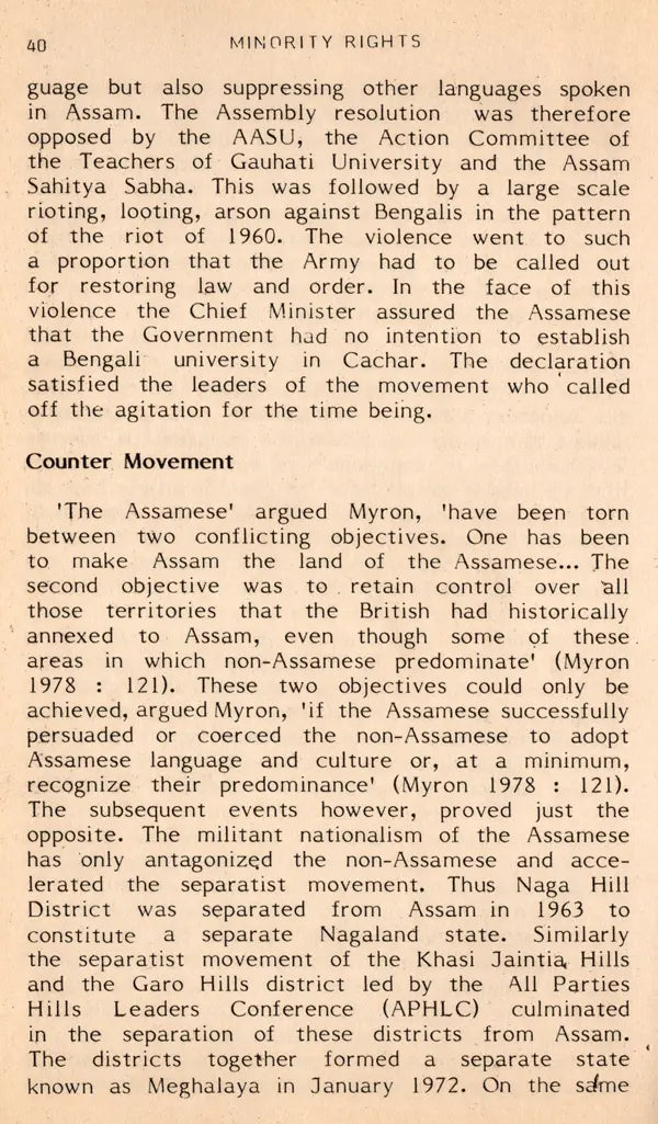Minority Rights- A Sociolinguistic Analysis of Group Conflicts in Eastern Region of India (An Old and Rare Book) - Retail Maharaj