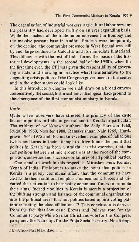 The First Communist Ministry in Kerala 1957-9 (An Old and Rare Book) - Retail Maharaj