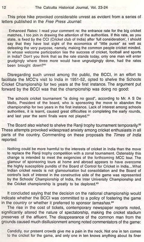 The Calcutta Historical Journal- Vols. XXIII & XXIV: Cricket in Colonial and Post-Colonial India, Regimental Recruitment in the British-Indian Army, 1859-1913 (An Old and Rare Book) - Retail Maharaj