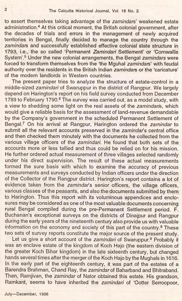 The Calcutta Historical Journal- Vol. XVIII, No. 1-2: Ecology, Subsistence and Coping in Eighteenth Century Bengal, Survey and Calender (Sic) of Marathi (Modi) Documents (1600-1818) from Aitihasika Lekha Sangraha (Set of 2 Volumes: An Old and Rare Book) - Retail Maharaj