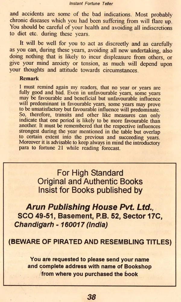 Instant Fortune Teller: Personal Horoscope, Forecast and Remedial Measures for Everyone