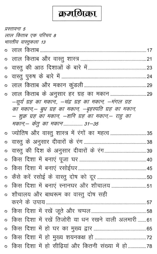 लाल किताब: वास्तु शास्त्र- Lal Kitab: Vastu Shastra- Ghar/Bhavan Ko Sahi Kare Lal Kitab Vastu Anusar
