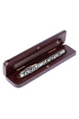 Classy Ball Pen in Silver-plated Brass-holder with Filigree, handcrafted by traditional Dokra craftsman - Retail Maharaj