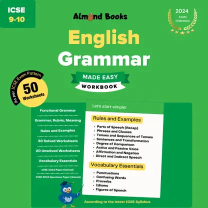 ICSE English Grammar Made Easy (Workbook with Answers) for Class 9 & 10 - Retail Maharaj