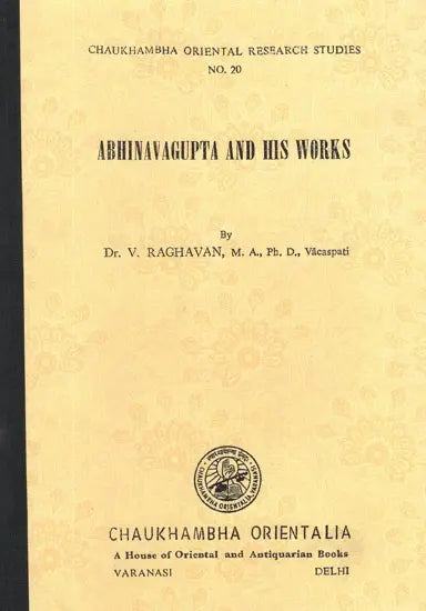 Abhinavagupta and His Works- Photo Copy (An Old Book) - Retail Maharaj