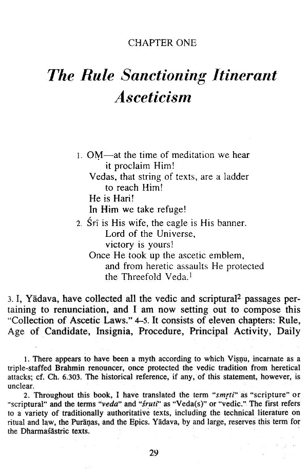 Rules and regulations of Brahmanical asceticism: Yatidharmasamuccaya of Yadava Prakasa (Sri Garib Dass oriental series) - Retail Maharaj