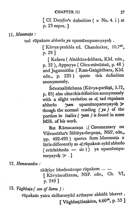 A History of Rupaka In the Alankara-Sastra (an Old and Rare Book) - Retail Maharaj