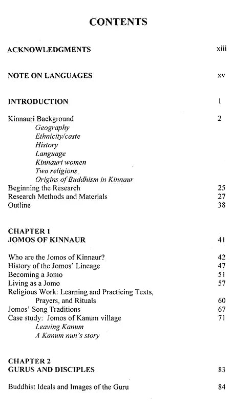 Songs and Lives of the Jomo: Nuns of Kinnaur Northwest India. Women's Religious Expression in Tibetan Buddhism - Retail Maharaj