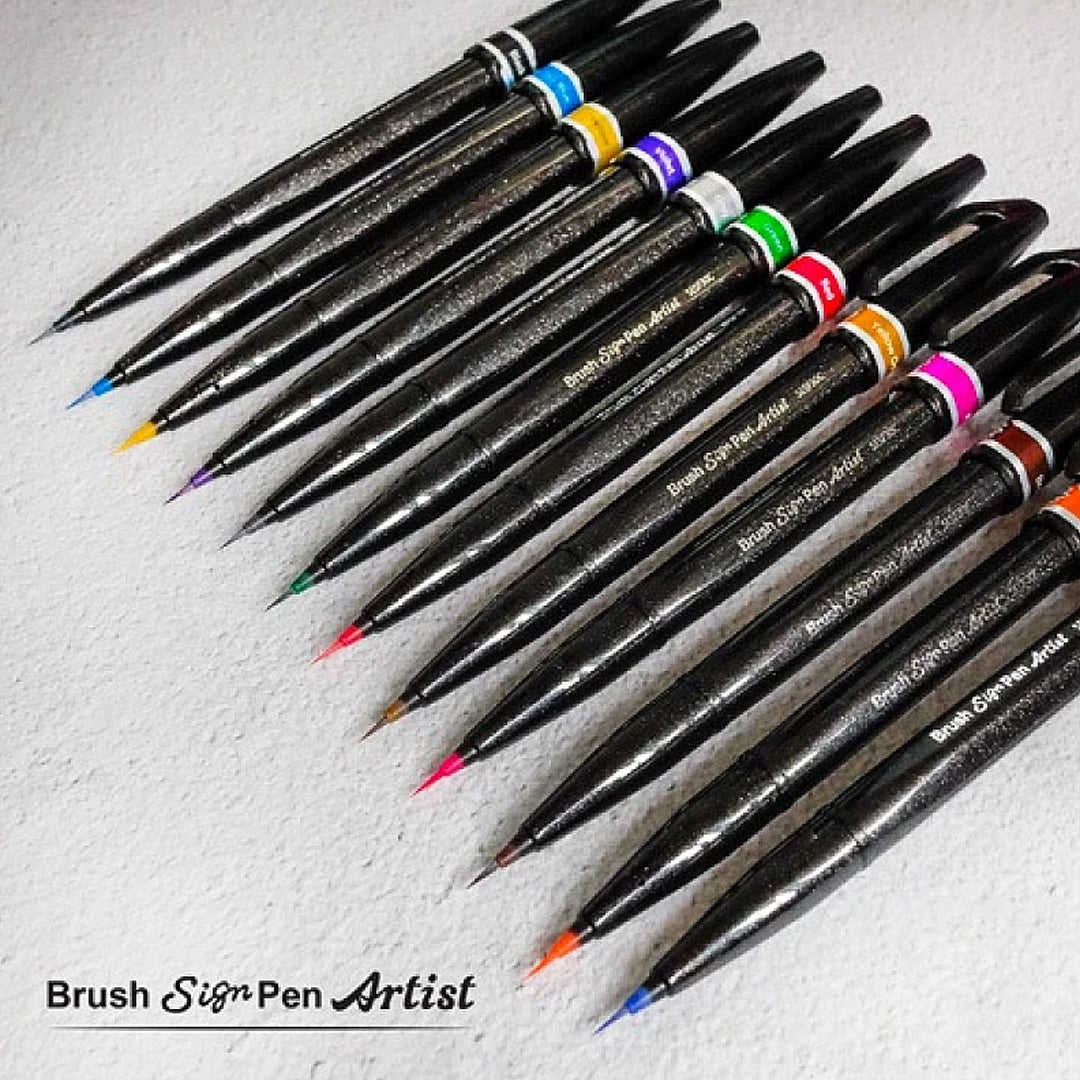 Pentel Touch Brush Sign Pen Artist SESF30C Extra Fine Brush Tip