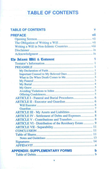 Islamic Will & Testament - Retail Maharaj