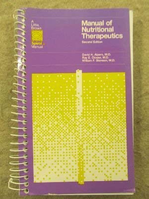 Manual of Nutritional Therapeutics: Little, Brown Spiral Manual - Retail Maharaj