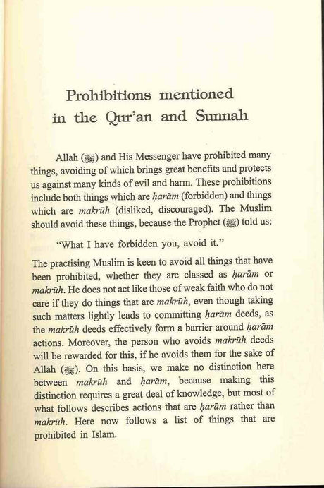 Manhiyyât: Prohibitions in Islam - Retail Maharaj